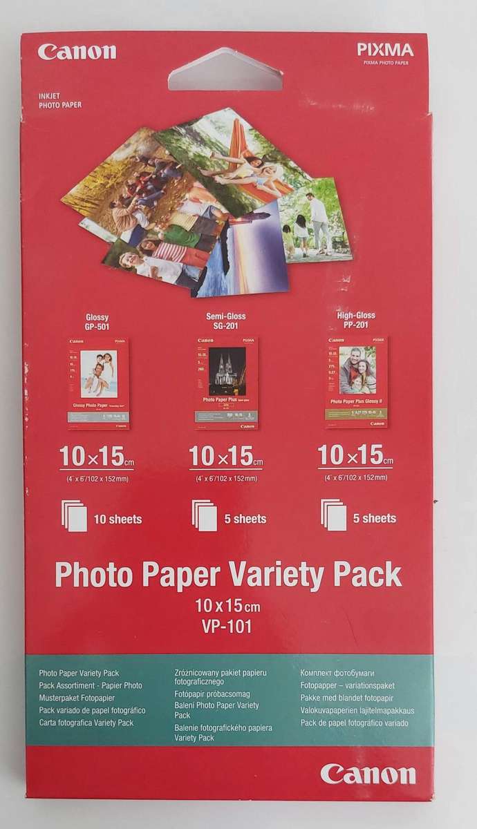 Canon Photo Paper Variety Pack (VP-101) x13