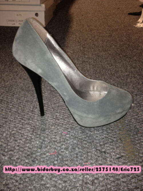 Stunning Suede High Heel Grey Only Size 6 and 7 Available Last 2 Pairs***FREE SHIPPING***