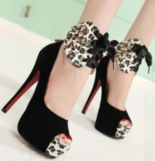 Suede High Heel Two way of wearing  Black/Red/Brown SIZE 2-6