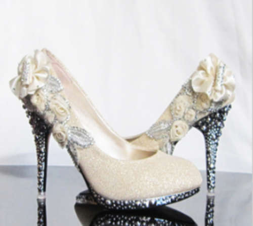 Gorgeous Diamentated Wedding High Heel / Fomal Heel Gold/Silver/Red size 2-6