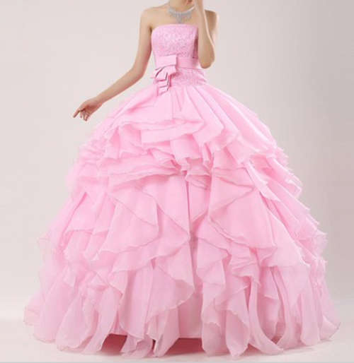 Stunning Strapless Formal Dress with Flower Lace and Bow , Matric Dance Dress