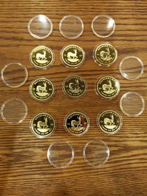 COMMEMORATIVE KRUGERRAND COINS - SET OF 9
