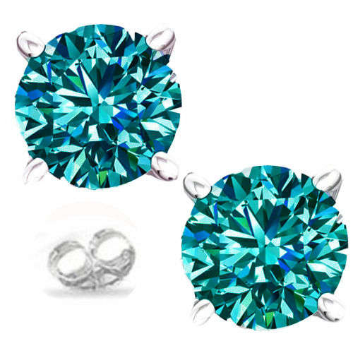 BEAUTIFUL BLUE 1.30CT MOISSANITE EARRINGS