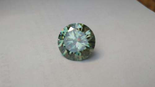 **** 11.88ct ~ Round cut,  Blue / Green Moissanite