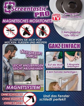 Set of 3 Magnetic mosquito net for window