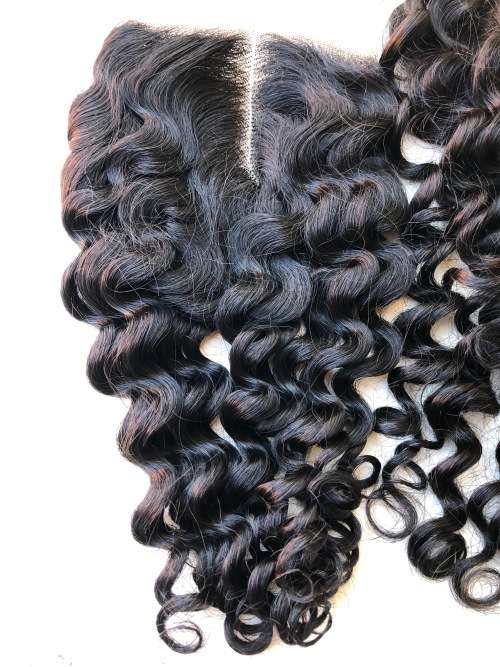 QUEEN'S CHOICE 100% 12" DEEP WAVE CLOSURE 4"X4"