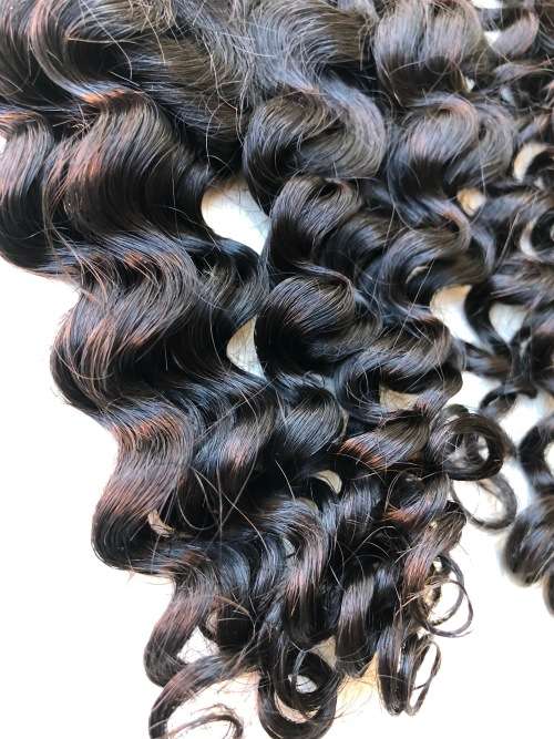 QUEEN'S CHOICE 100% 12" DEEP WAVE CLOSURE 4"X4"