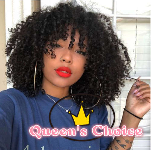 BLACK FRI SALE QUEEN'S CHOICE SLIVER LABEL 4"X4"CLOSURE-KINKY CURLY