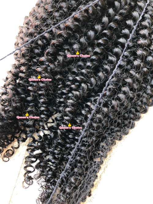 BLACK FRI SALE QUEEN'S CHOICE SLIVER LABEL 4"X4"CLOSURE-KINKY CURLY