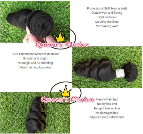 EASTER SALE QUEEN'S CHOICE SLIVER LABEL Brazilian hair x3 -LOOSE WAVE