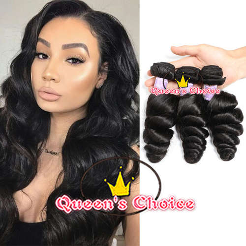 EASTER SALE QUEEN'S CHOICE SLIVER LABEL Brazilian hair x3 -LOOSE WAVE