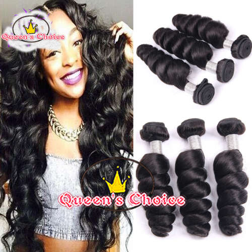 EASTER SALE QUEEN'S CHOICE SLIVER LABEL Brazilian hair x3 -LOOSE WAVE