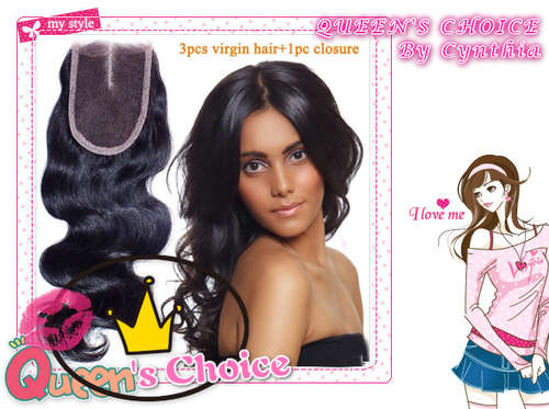 Excellent Texture QUEEN'S CHOICE 6A 100% VIRGIN BRAZILIAN LACE CLOSURE-18" MIDDLE PARTNG BODY WAVE