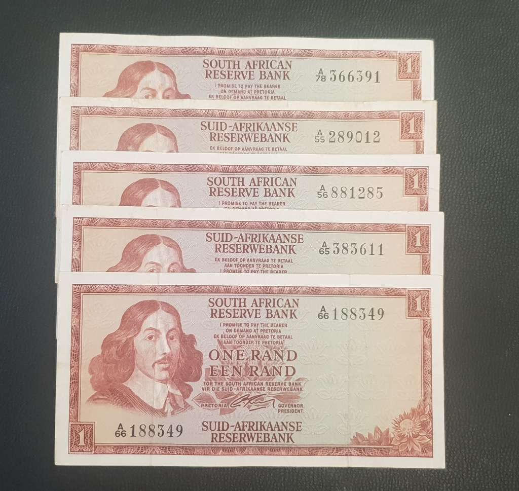 Black Friday R1 start. G Rissik R1 . Lot of 5 notes. Used folds
