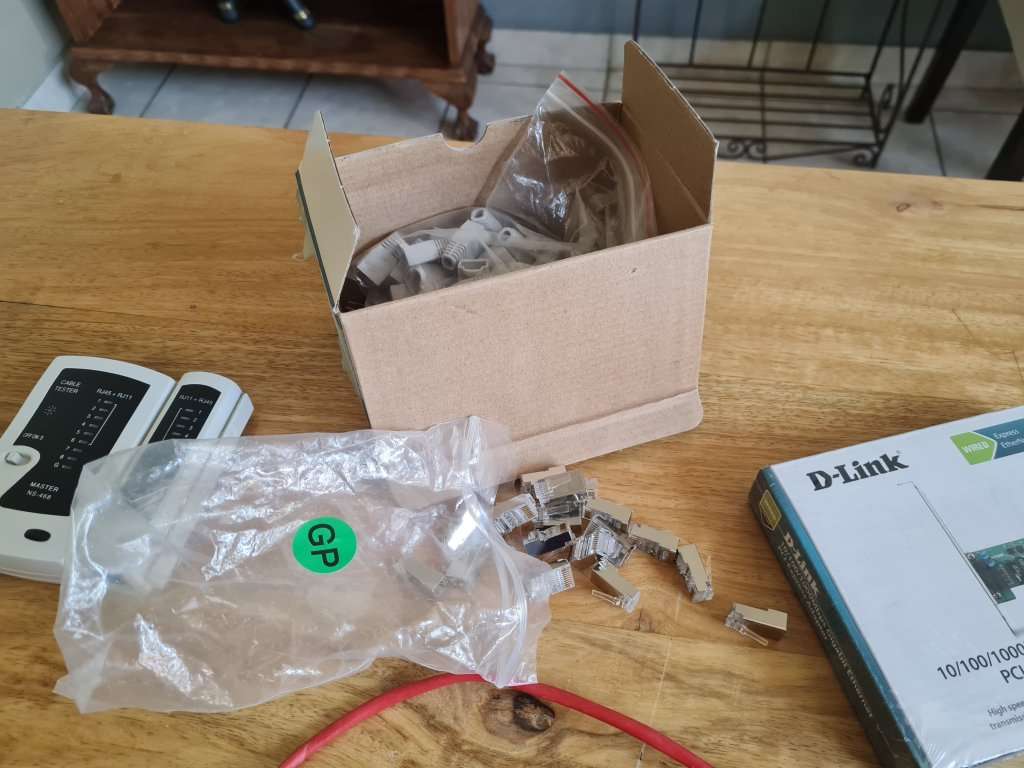 Job lot of network cables and accessories