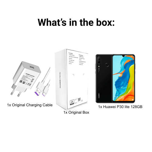 Huawei P30 Lite - 128GB Midnight Black - Dual Sim