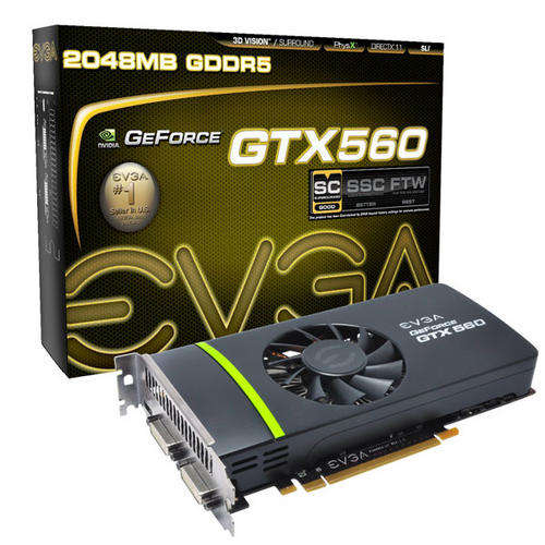 EVGA GeForce GTX 560 2048MB Superclocked GPU 850 Mhz Sli Ready!!!