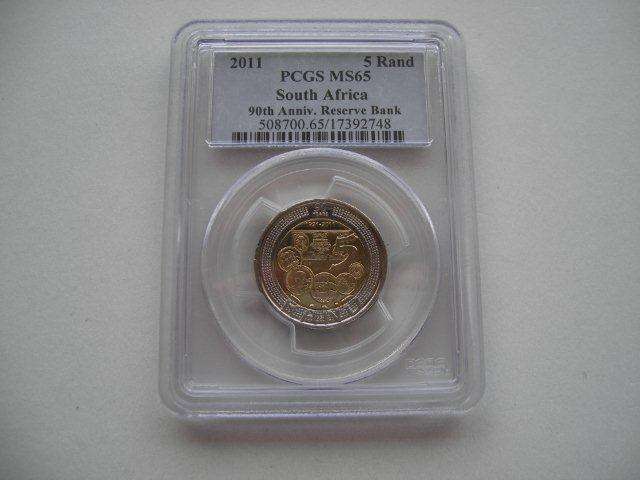 ## 2011 SARB 90th Anniversary R5 PCGS MS65 ## starting @ R1 w/ NO RESERVE ##