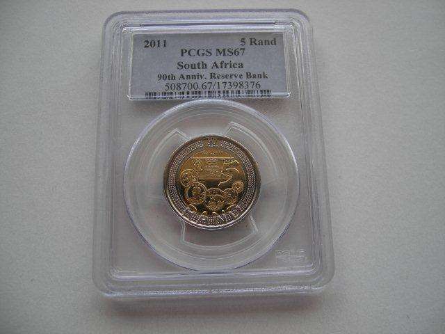 ## 2011 SARB 90th Anniversary R5 PCGS MS67 ## Bid Per Coin starting @ R1 w/ NO RESERVE ##