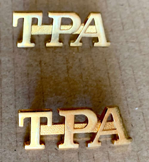 Transvaal Provincial Administration Gilt metal shoulder title set