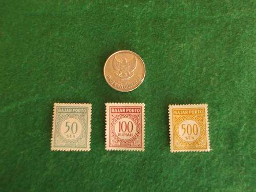 1951 to 1965 Indonesia Stamps (3 stamps and 1 coin combo)