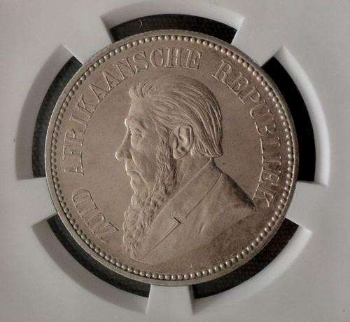 1897 ZAR Half Crown MS 62 SANGS Graded