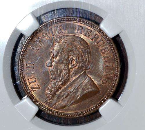 1894 ZAR Penny MS 62 BN NCG Graded