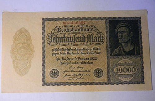 1922 German 10,000 Mark note