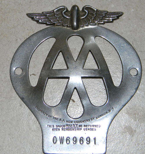 British AA badge 1950