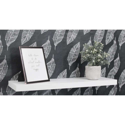 Juno Shelves - Floating Medium - White Wood Grain