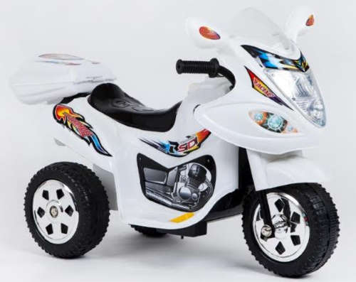 Kids toy ride on battery operated tricycle motorbike WHITE