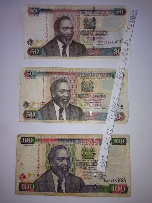 Kenya Mzee J. Kenyatta lot of 7 notes. Condition as shown. Bid per lot.