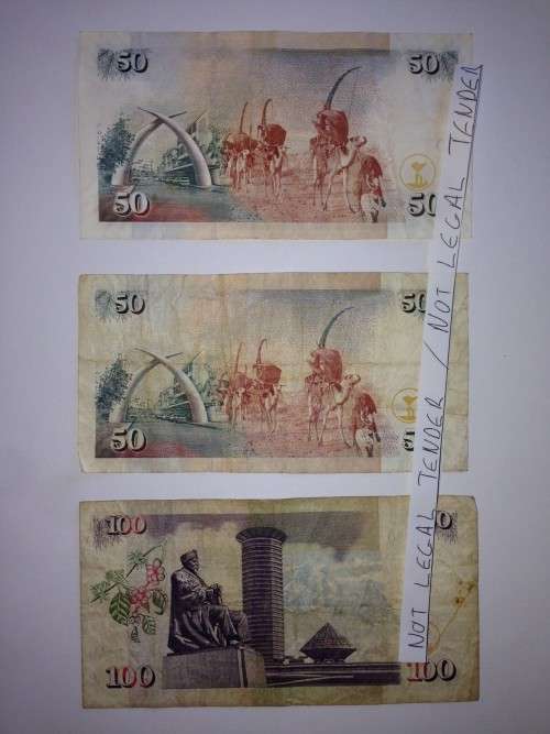 Kenya Mzee J. Kenyatta lot of 7 notes. Condition as shown. Bid per lot.