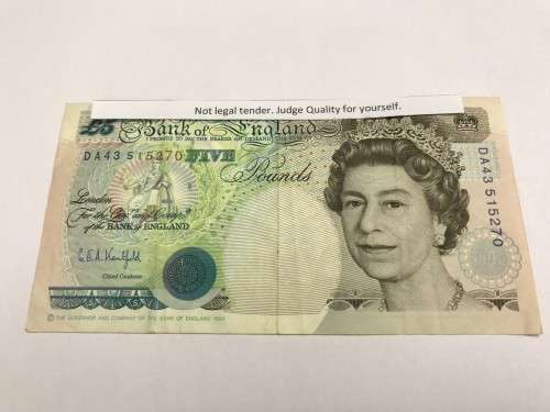 Bank of England, Five Pounds, DA43 515270