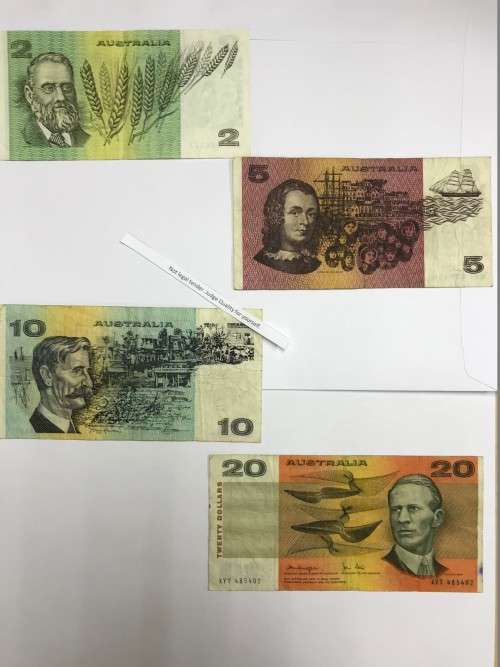 Australian collection, One bid for all four notes