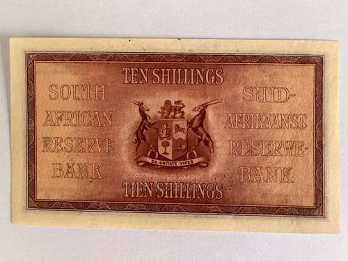 J Postmus 1st issue Ten Shillings 1933 Specimen AU/Unc