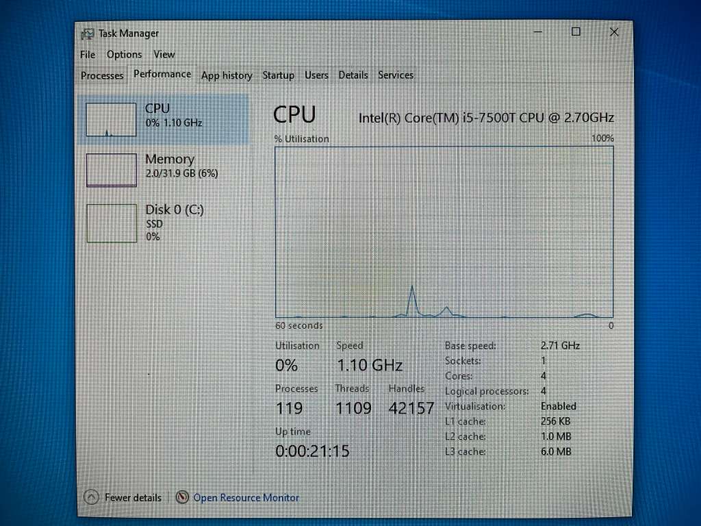 MONSTER Dell OptiPlex 7050 Mini, 32GB RAM, 1TB SSD, i5 2.7GHz 7th Gen