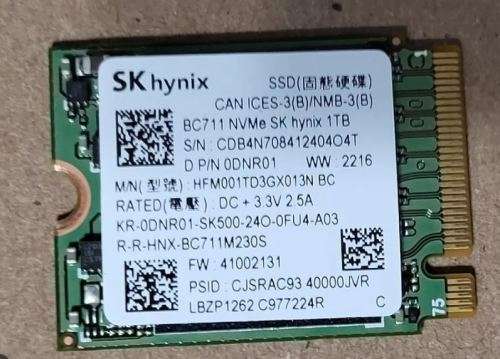 SK HYNIX BC711 1TB  PCIe NVMe M.2 2230 30mm SSD Internal SSD