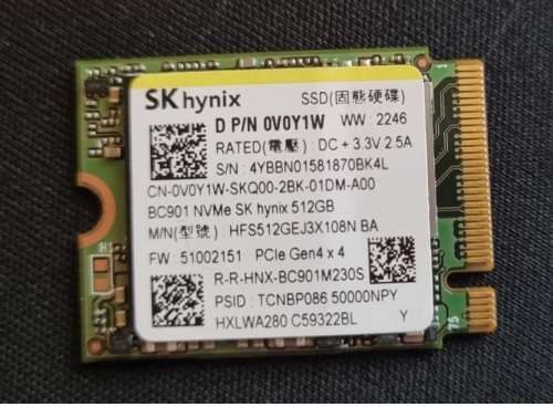 SK Hynix BC901 512GB M.2 PCI-e GEN 4X4 NVME SSD Internal Solid State Drive 2230