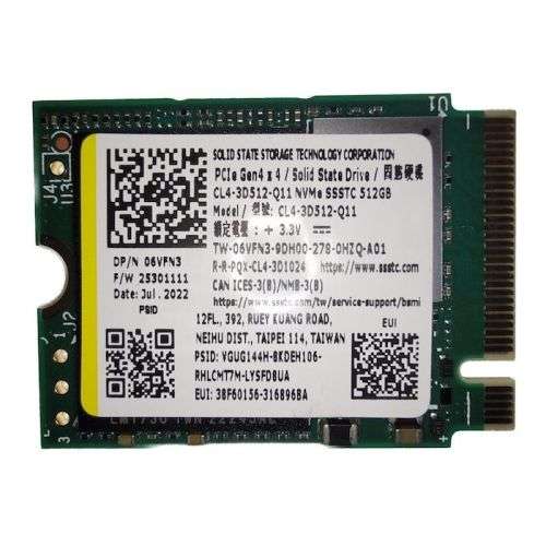 Solid State Storage Tech Corp./Kioxia M.2 2230 NVMe 512GB M.2 - PCIe Gen 4 x 4 SSD