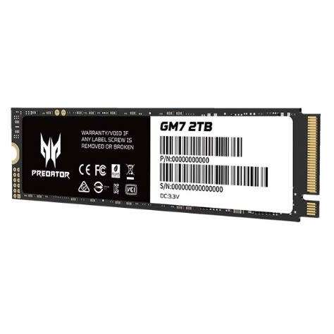 Acer Predator GM7 2TB NVMe Gaming SSD - M.2 2280 PCIe Gen4 (16 Gb/s) x 4