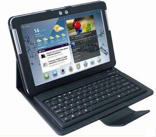 SAMSUNG GALAXY TAB 2 - 10.1" Leather Cover Stand Case Wireless Bluetooth Keyboard -P5100 - SPECIAL!!