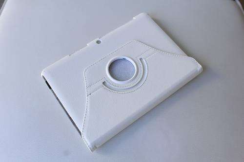 White - 360 Rotation Leather Case Cover Folio for Samsung Galaxy Tab 3, 10.1 P5200