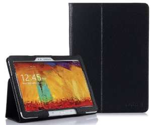Black - Leather Folio  Case for Galaxy Note 2014 - Galaxy Note 10.1 2014