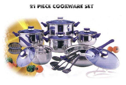 Durable German Design - 21 Piece Cookware Set/High-Quality 18/10 Stainless Steel