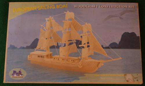 European Sail Boat Wooden Construction Kit