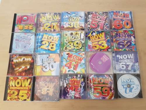 60+ Orginal NOW and various Music CD`s with DVD and BluRay Movies in Carry Case
