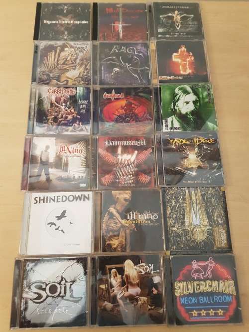 Lot of 18 Original Death Metal Rock CD`s in Jewel Cases (Bid For All)(See Photos for Details)(Lot 4)