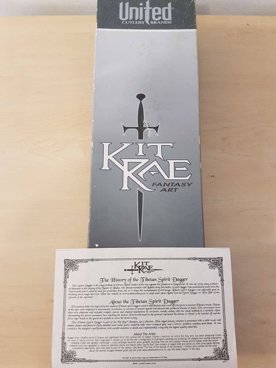 Authentic United Cutlery Kit Rae Tibetan Spirit Dagger Retail Value R6000