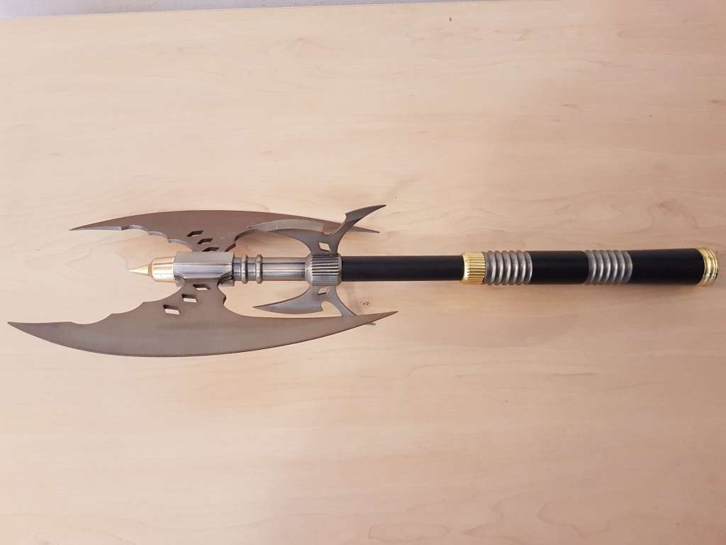 Rare Medieval Styled 4 Bladed Double Headed Steel Battle Axe (Good Quality)